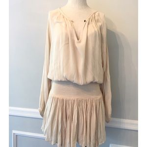 Free People boho smocked mini dress xs